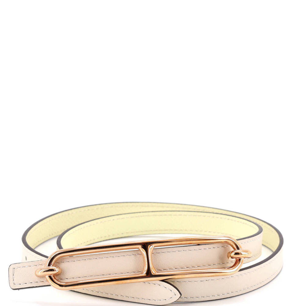 Hermes Thin Roulis Reversible Belt Leather